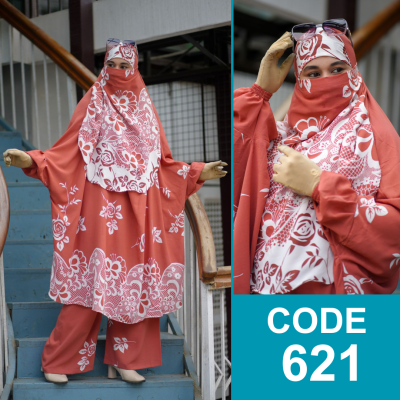 Luxury Khimar Plazu Set (621)
