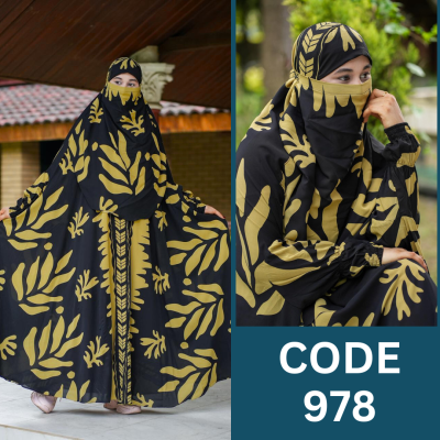 Luxury Zilbab Abaya Khimar (978)