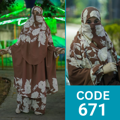 VIP Luxury Khimar Plazu Set (671)
