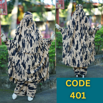 Luxury Khimar Plazu Set (401)